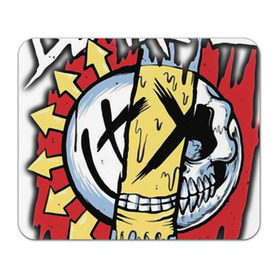 Коврик прямоугольный с принтом MIXED UP Blink-182 в Кировске, натуральный каучук | размер 230 х 185 мм; запечатка лицевой стороны | 3 | mixed | rock | музыка | рок | череп