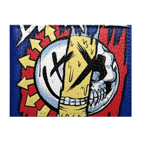 Обложка для студенческого билета с принтом MIXED UP Blink-182 в Кировске, натуральная кожа | Размер: 11*8 см; Печать на всей внешней стороне | 3 | mixed | rock | музыка | рок | череп