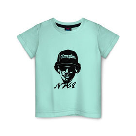 Детская футболка хлопок с принтом NWA в Кировске, 100% хлопок | круглый вырез горловины, полуприлегающий силуэт, длина до линии бедер | compton | dr dre | eazy e | ice cube | nwa | rap hip hop | комптон | лос анджелес | рэп | хип хоп