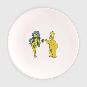 Тарелка с принтом Симпсоны в Кировске, фарфор | диаметр - 210 мм
диаметр для нанесения принта - 120 мм | bart | homer | love | simpsons | адам | барт | гомер | ева | любовь | мульт | мультфильм | пончик | симпсоны