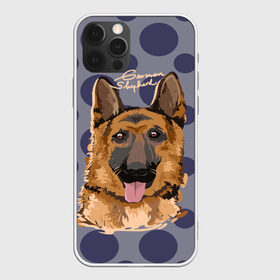 Чехол для iPhone 12 Pro Max с принтом Немецкая овчарка в Кировске, Силикон |  | animal | dog | german shepherd | pet | puppy | арт | животные | немец | овчарка | пес | собака