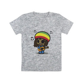 Детская футболка хлопок с принтом Reggae в Кировске, 100% хлопок | круглый вырез горловины, полуприлегающий силуэт, длина до линии бедер | bob marley | боб марли