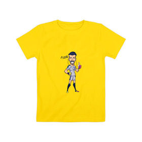 Детская футболка хлопок с принтом Буффон в Кировске, 100% хлопок | круглый вырез горловины, полуприлегающий силуэт, длина до линии бедер | buffon | football | juventus | италия | ювентус
