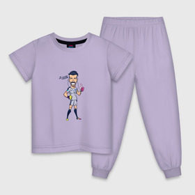 Детская пижама хлопок с принтом Буффон в Кировске, 100% хлопок |  брюки и футболка прямого кроя, без карманов, на брюках мягкая резинка на поясе и по низу штанин
 | buffon | football | juventus | италия | ювентус