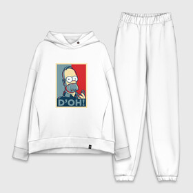 Женский костюм хлопок Oversize с принтом Гомер в Кировске,  |  | homer | simpsons | барт | гомер | мульт | мультфильм | отец | пончик | симпсон | симпсоны