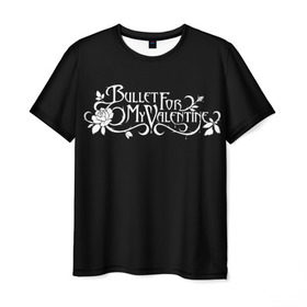 Мужская футболка 3D с принтом Bullet for my Valentine в Кировске, 100% полиэфир | прямой крой, круглый вырез горловины, длина до линии бедер | bfmw | metalcore | music | rock | джейсон джеймс | майкл пэджет | майкл томас | металл | мэттью так | надпись | рок