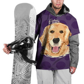 Накидка на куртку 3D с принтом Золотистый ретривер в Кировске, 100% полиэстер |  | animal | dog | golden retriever | pet | puppy | арт | голден ретривер | животные | пес | собаки