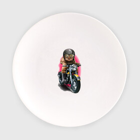 Тарелка с принтом Кот мотоциклист в Кировске, фарфор | диаметр - 210 мм
диаметр для нанесения принта - 120 мм | Тематика изображения на принте: moto | киса | кот | котэ | мото | мотоцикл | очки | шлем