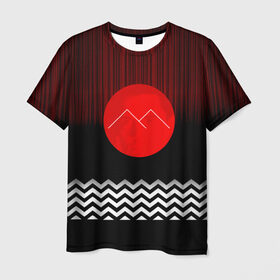 Мужская футболка 3D с принтом Twin Peaks в Кировске, 100% полиэфир | прямой крой, круглый вырез горловины, длина до линии бедер | герои | детектив | драма | знаки | кино | сериал | сериаломан | серия | символы | твин пикс | третий сезон | фильм