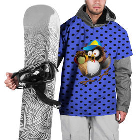 Накидка на куртку 3D с принтом Счастливый совенок в Кировске, 100% полиэстер |  | Тематика изображения на принте: owl | summer | животные | лето | мороженое | полуночник | природа | сова | сыч | филин