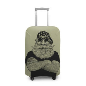 Чехол для чемодана 3D с принтом Old Hipster в Кировске, 86% полиэфир, 14% спандекс | двустороннее нанесение принта, прорези для ручек и колес | old hipster