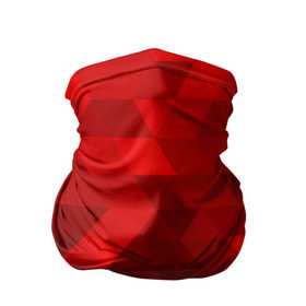 Бандана-труба 3D с принтом Red pattern в Кировске, 100% полиэстер, ткань с особыми свойствами — Activecool | плотность 150‒180 г/м2; хорошо тянется, но сохраняет форму | геометрия | красный | треугольники
