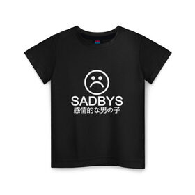 Детская футболка хлопок с принтом Sad Boys (Logo) в Кировске, 100% хлопок | круглый вырез горловины, полуприлегающий силуэт, длина до линии бедер | boy | boys | logo | sad