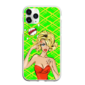 Чехол для iPhone 11 Pro Max матовый с принтом BOOM! в Кировске, Силикон |  | pop art | девушки | квадратики | полосы | поп арт | ретро | текстура