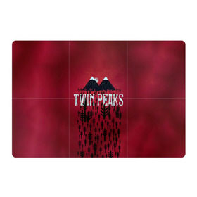 Магнитный плакат 3Х2 с принтом Лес Twin Peaks в Кировске, Полимерный материал с магнитным слоем | 6 деталей размером 9*9 см | Тематика изображения на принте: горы | надпись | ретро | твин пикс