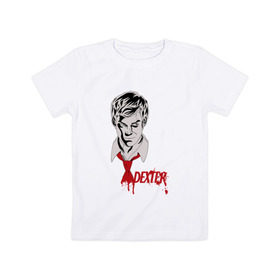 Детская футболка хлопок с принтом Декстер в Кировске, 100% хлопок | круглый вырез горловины, полуприлегающий силуэт, длина до линии бедер | Тематика изображения на принте: 