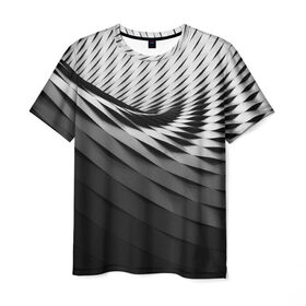 Мужская футболка 3D с принтом Абстрактная архитектура в Кировске, 100% полиэфир | прямой крой, круглый вырез горловины, длина до линии бедер | абстракция | архитектура | свет | текстура