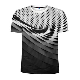 Мужская футболка 3D спортивная с принтом Абстрактная архитектура в Кировске, 100% полиэстер с улучшенными характеристиками | приталенный силуэт, круглая горловина, широкие плечи, сужается к линии бедра | абстракция | архитектура | свет | текстура