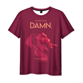 Мужская футболка 3D с принтом Damn в Кировске, 100% полиэфир | прямой крой, круглый вырез горловины, длина до линии бедер | kendrick lamar | кендрик ламар | рэп. | хип хоп