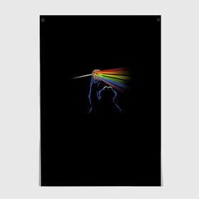 Постер с принтом Pink Floyd Cookie Monster в Кировске, 100% бумага
 | бумага, плотность 150 мг. Матовая, но за счет высокого коэффициента гладкости имеет небольшой блеск и дает на свету блики, но в отличии от глянцевой бумаги не покрыта лаком | монстр | печеньки | улица сезам
