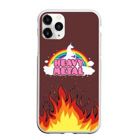 Чехол для iPhone 11 Pro Max матовый с принтом Heavy METAL в Кировске, Силикон |  | единорог | звезда | искры | конь | лошадь | музыка | мультик | мультфильм | надпись | облака | огонь | песня | пламя | пожар | прикол | радуга | рисунок | рок | рок н ролл | тяжелая | тяжелый метал