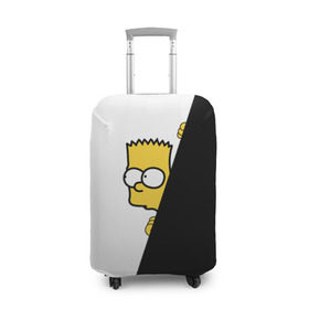 Чехол для чемодана 3D с принтом Барт в Кировске, 86% полиэфир, 14% спандекс | двустороннее нанесение принта, прорези для ручек и колес | барт | гомер | симпсоны