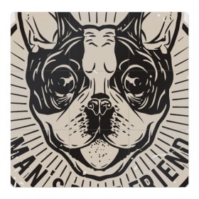 Магнитный плакат 3Х3 с принтом Лучший друг человека в Кировске, Полимерный материал с магнитным слоем | 9 деталей размером 9*9 см | dog | friend | друг | пёс | питомец | семья | собака | человек