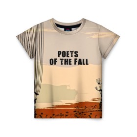 Детская футболка 3D с принтом poets of the fall в Кировске, 100% гипоаллергенный полиэфир | прямой крой, круглый вырез горловины, длина до линии бедер, чуть спущенное плечо, ткань немного тянется | Тематика изображения на принте: poets of the fall | rock | альтернатива | музыка | поэты | рок | фины