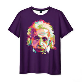 Мужская футболка 3D с принтом Альберт Эйнштейн в Кировске, 100% полиэфир | прямой крой, круглый вырез горловины, длина до линии бедер | albert einstein | идея | интеллект | искусство | наука | открытие | прикол | профессор | ум | учёный | юмор