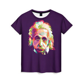 Женская футболка 3D с принтом Альберт Эйнштейн в Кировске, 100% полиэфир ( синтетическое хлопкоподобное полотно) | прямой крой, круглый вырез горловины, длина до линии бедер | albert einstein | идея | интеллект | искусство | наука | открытие | прикол | профессор | ум | учёный | юмор