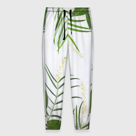 Мужские брюки 3D с принтом Растительность в Кировске, 100% полиэстер | манжеты по низу, эластичный пояс регулируется шнурком, по бокам два кармана без застежек, внутренняя часть кармана из мелкой сетки | природа | цветы