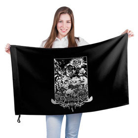 Флаг 3D с принтом Metalocalypse (Dethklok) 3 в Кировске, 100% полиэстер | плотность ткани — 95 г/м2, размер — 67 х 109 см. Принт наносится с одной стороны | dethklok | metalocalypse