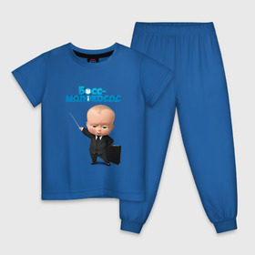 Детская пижама хлопок с принтом Boss Baby в Кировске, 100% хлопок |  брюки и футболка прямого кроя, без карманов, на брюках мягкая резинка на поясе и по низу штанин
 | Тематика изображения на принте: boss baby | босс | мультфильмы