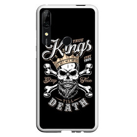 Чехол для Honor P Smart Z с принтом Kings death в Кировске, Силикон | Область печати: задняя сторона чехла, без боковых панелей | beard | bones | crown | death | halloween | hell | king | kings death | mustache | skull | ад | борода | король | корона | кости | ужас | усы | хэллоуин | череп | эмблема