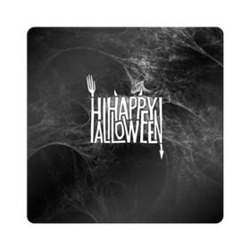 Магнит виниловый Квадрат с принтом Happy Halloween в Кировске, полимерный материал с магнитным слоем | размер 9*9 см, закругленные углы | 