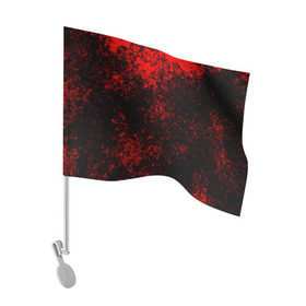 Флаг для автомобиля с принтом Брызги красок(red style) в Кировске, 100% полиэстер | Размер: 30*21 см | abstraction | color | paint | spray | tie dye | абстракция | брызги красок | всплеск красок | капли красок | текстуры