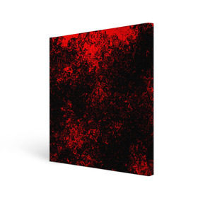 Холст квадратный с принтом Брызги красок(red style) в Кировске, 100% ПВХ |  | abstraction | color | paint | spray | tie dye | абстракция | брызги красок | всплеск красок | капли красок | текстуры