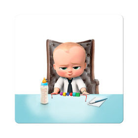 Магнит виниловый Квадрат с принтом Boss Baby в Кировске, полимерный материал с магнитным слоем | размер 9*9 см, закругленные углы | boss baby | босс | молокосос | мультфильмы