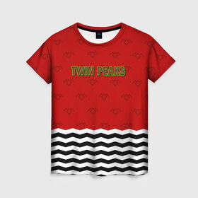 Женская футболка 3D с принтом Twin Peaks Red Room в Кировске, 100% полиэфир ( синтетическое хлопкоподобное полотно) | прямой крой, круглый вырез горловины, длина до линии бедер | red room | twin peaks | красная комната | купер | сериалы | твин пикс