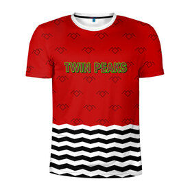 Мужская футболка 3D спортивная с принтом Twin Peaks Red Room в Кировске, 100% полиэстер с улучшенными характеристиками | приталенный силуэт, круглая горловина, широкие плечи, сужается к линии бедра | Тематика изображения на принте: red room | twin peaks | красная комната | купер | сериалы | твин пикс
