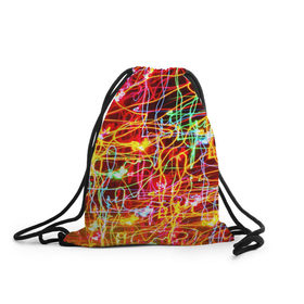 Рюкзак-мешок 3D с принтом Light creative в Кировске, 100% полиэстер | плотность ткани — 200 г/м2, размер — 35 х 45 см; лямки — толстые шнурки, застежка на шнуровке, без карманов и подкладки | abstract | colorful | electric | energy | light | абстракция | вет | цвет | электрик | энергия