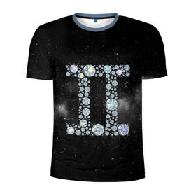 Мужская футболка 3D спортивная с принтом Бдизнецы в Кировске, 100% полиэстер с улучшенными характеристиками | приталенный силуэт, круглая горловина, широкие плечи, сужается к линии бедра | близнецы | звезды | знаки зодиака | космос | созвездие