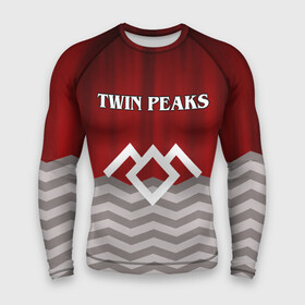 Мужской рашгард 3D с принтом Twin Peaks в Кировске,  |  | Тематика изображения на принте: twin peaks | арт | лого | полосы | сериал | твин пикс | текстура | фильмы