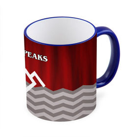 Кружка 3D с принтом Twin Peaks в Кировске, керамика | ёмкость 330 мл | twin peaks | арт | лого | полосы | сериал | твин пикс | текстура | фильмы