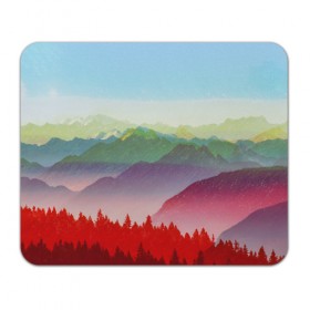 Коврик прямоугольный с принтом Радужный пейзаж в Кировске, натуральный каучук | размер 230 х 185 мм; запечатка лицевой стороны | горы | деревья | дождь | лес | массив | небо | природа | рельеф | скалы | яркий