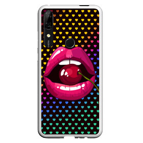 Чехол для Honor P Smart Z с принтом Pop art в Кировске, Силикон | Область печати: задняя сторона чехла, без боковых панелей | cherry | colorful | fashion | funny | gesture | lips | lipstick | makeup | mouth | pop art | rainbow | style | веселый | вишенка | вишня | губы | жест | зубы | клубный | любовь | макияж | мода | помада | поп арт | прикольный | радуга | рот | стиль | страс