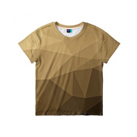 Детская футболка 3D с принтом Brown abstract в Кировске, 100% гипоаллергенный полиэфир | прямой крой, круглый вырез горловины, длина до линии бедер, чуть спущенное плечо, ткань немного тянется | 