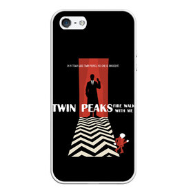 Чехол для iPhone 5/5S матовый с принтом Twin Peaks в Кировске, Силикон | Область печати: задняя сторона чехла, без боковых панелей | twin peaks | агент дейл  купер | арт | сериал | твин пикс | фильмы