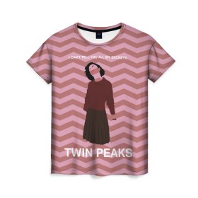 Женская футболка 3D с принтом Твин Пикс в Кировске, 100% полиэфир ( синтетическое хлопкоподобное полотно) | прямой крой, круглый вырез горловины, длина до линии бедер | twin peaks | арт | сериал | твин пикс | фильмы