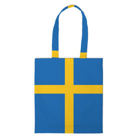 Сумка 3D повседневная с принтом Флаг Швеции в Кировске, 100% полиэстер | Плотность: 200 г/м2; Размер: 34×35 см; Высота лямок: 30 см | Тематика изображения на принте: flag | sverige | sweden | флаг | швеция